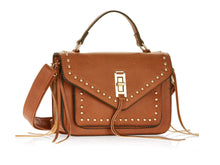 Load image into Gallery viewer, Metallic Sky Studded Crossbody With Fringe
