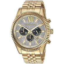 Load image into Gallery viewer, Men&#39;s Gold-Tone Lexington Chronograph Watch MK8494
