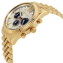 Load image into Gallery viewer, Men&#39;s Gold-Tone Lexington Chronograph Watch MK8494
